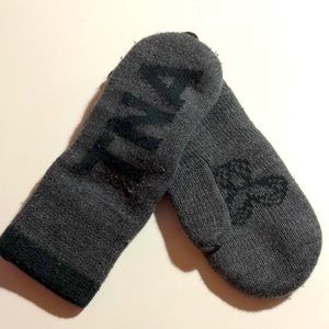 TNA Mittens, grey and black, great condition